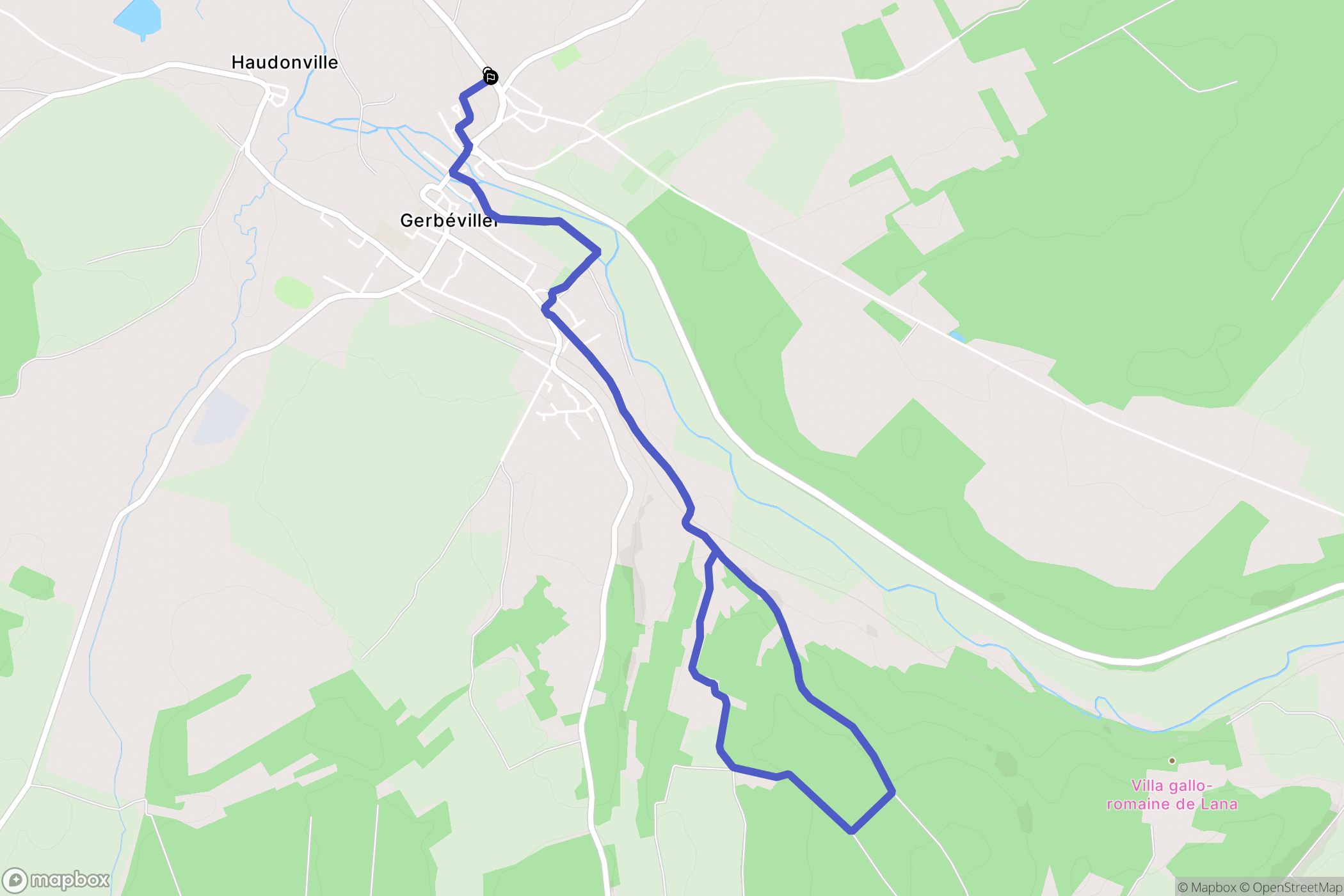 Gerbéviller : carte du parcours de randonnée - France