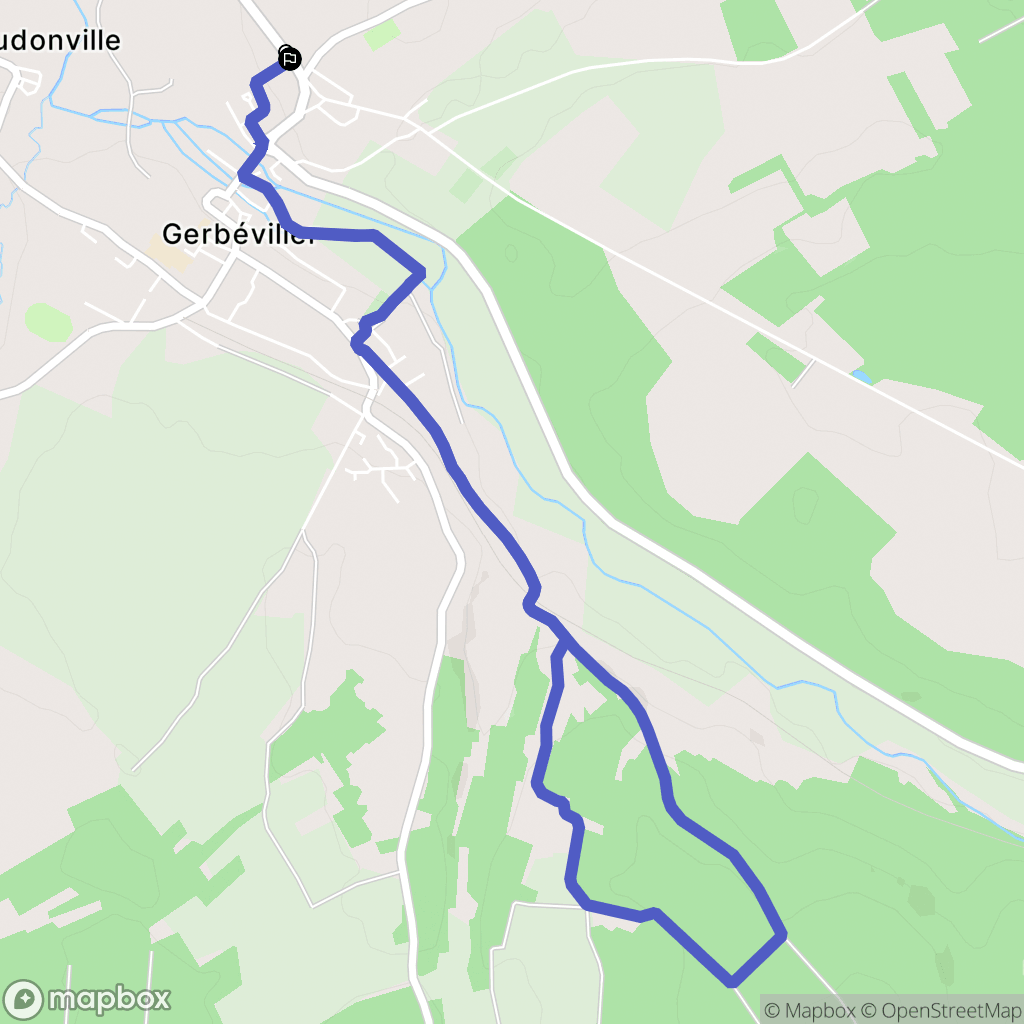 Gerbéviller : carte du parcours de randonnée - France