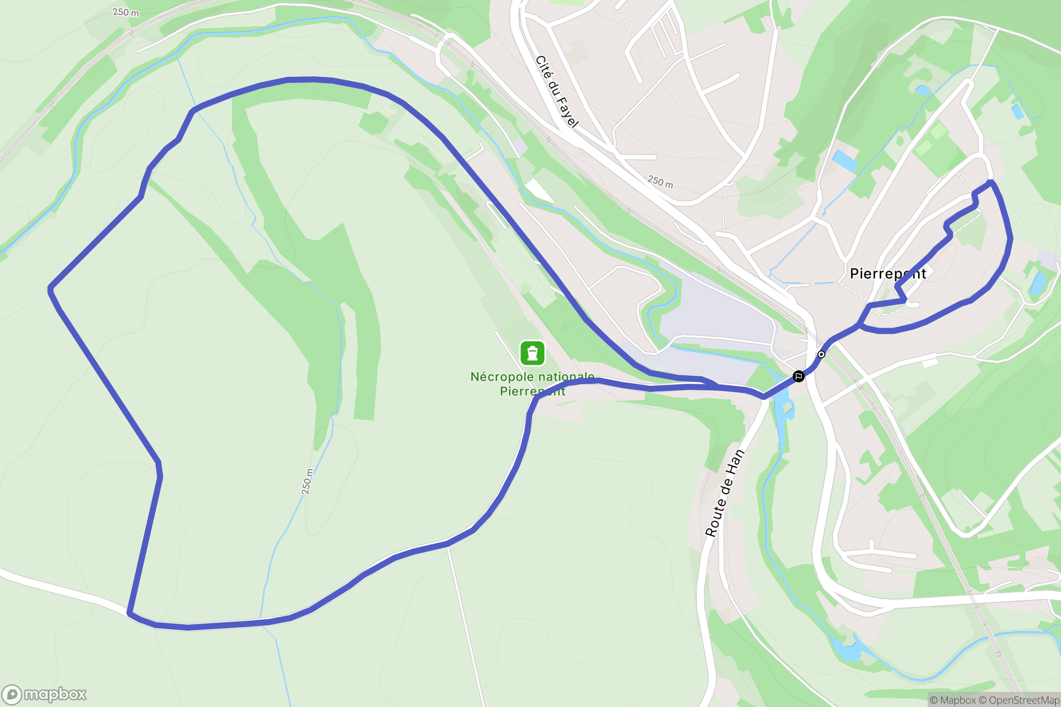 Pierrepont : carte du parcours de randonnée - France