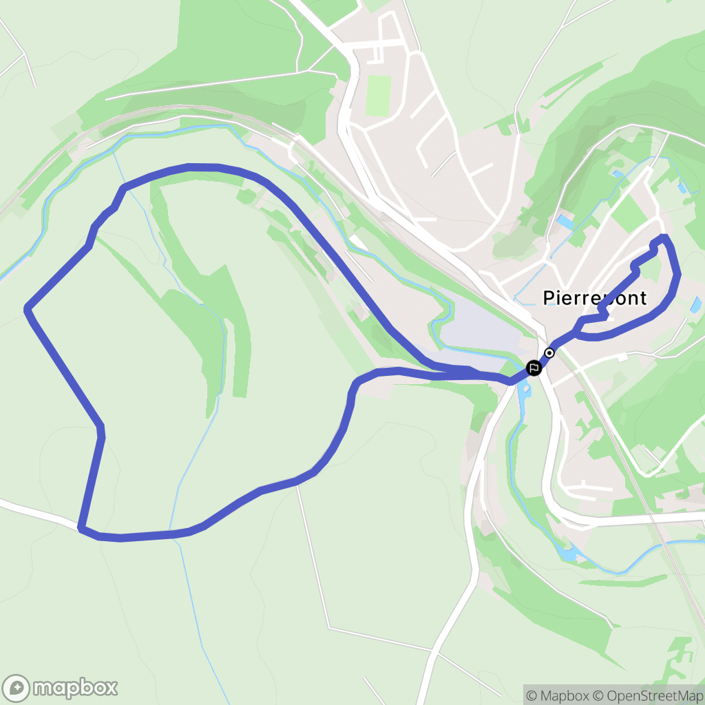 Pierrepont : carte du parcours de randonnée - France