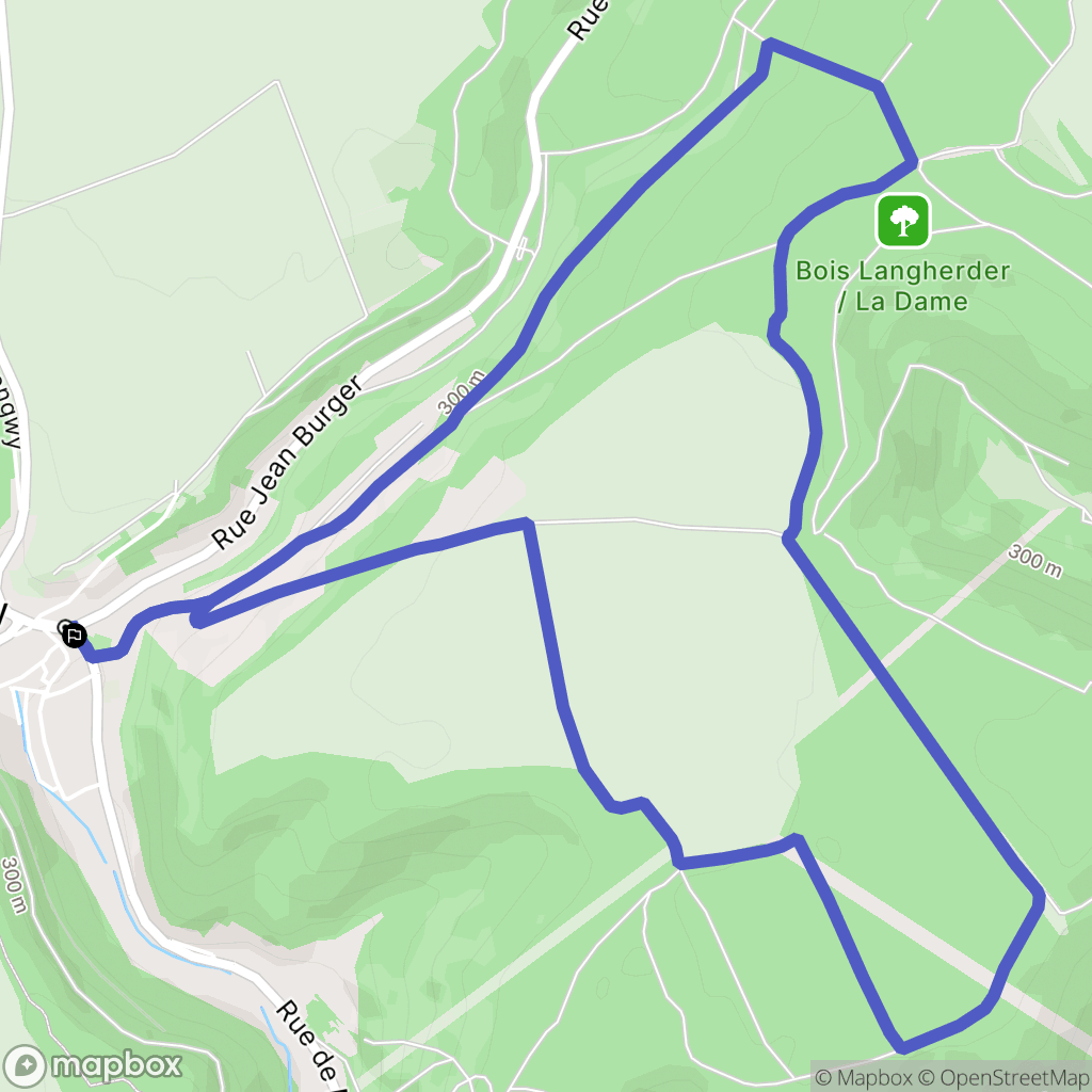 Fontoy : carte du parcours de randonnée - France