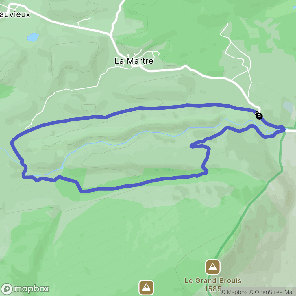 La Martre : carte du parcours de randonnée - France