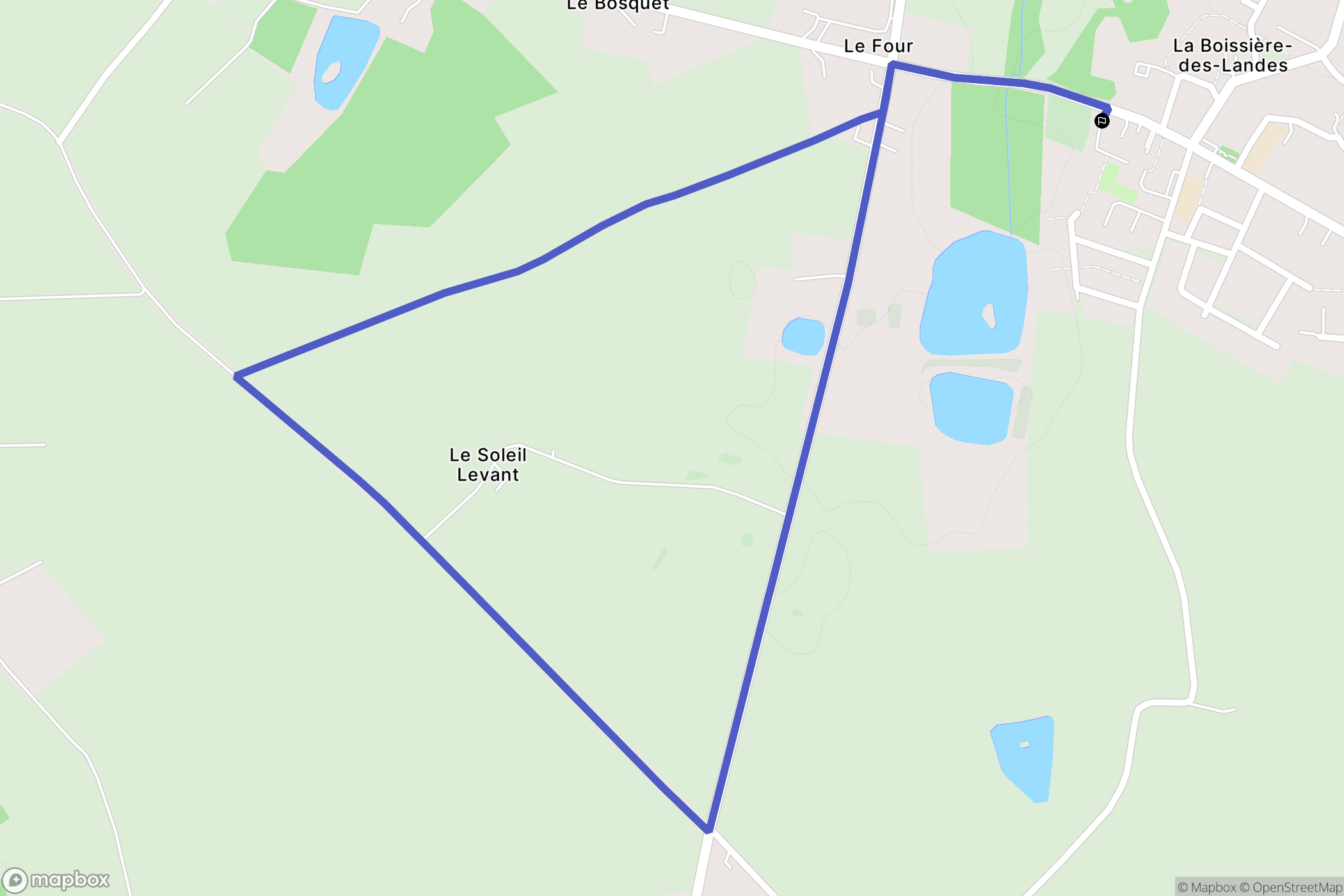La Boissière-des-Landes : carte du parcours de randonnée - France