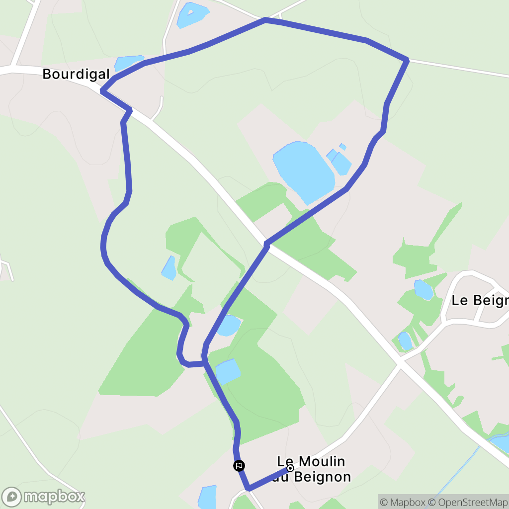 Sainte-Flaive-des-Loups : carte du parcours de randonnée - France