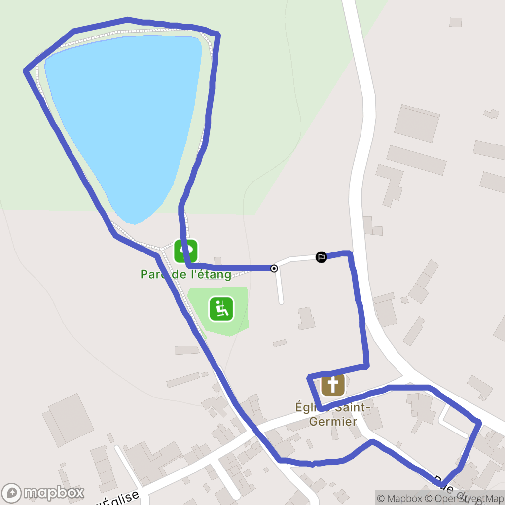 Saint-Germier : carte du parcours de randonnée - France