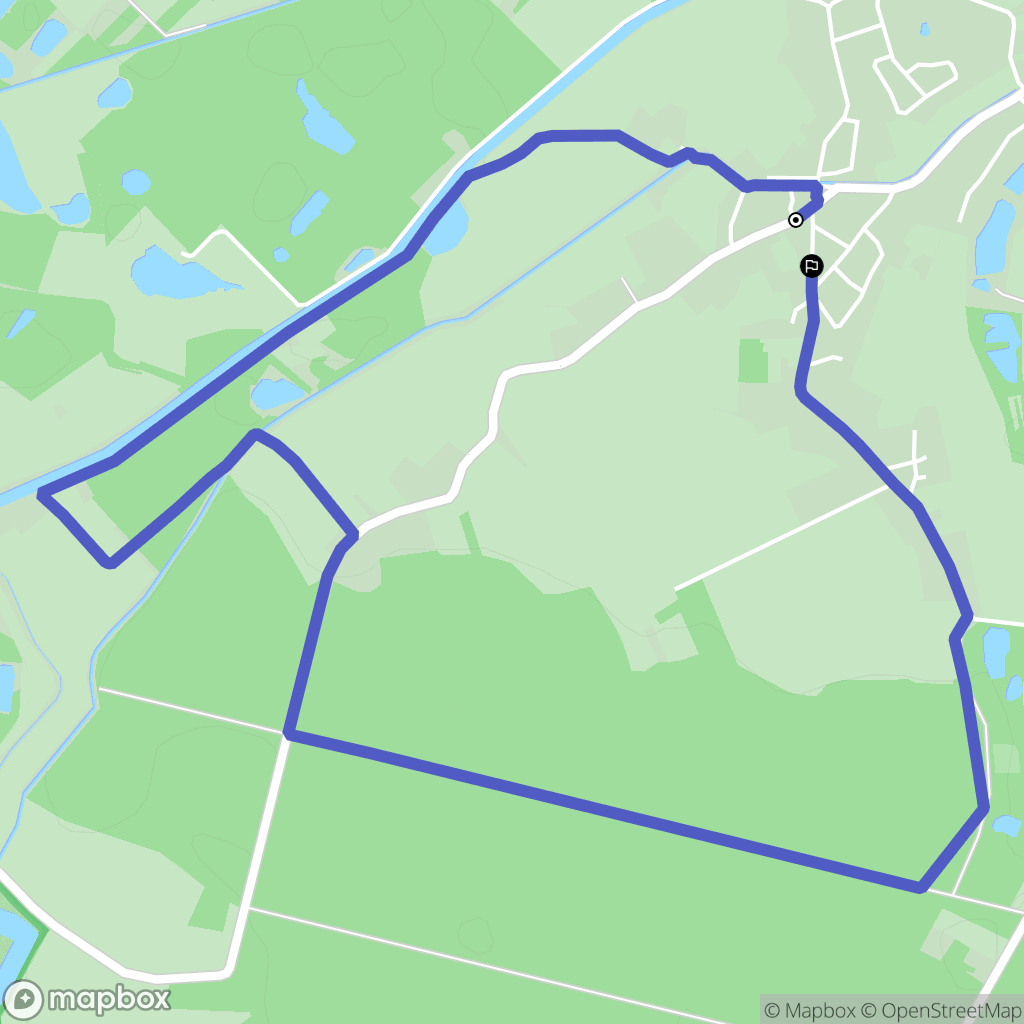 Hasnon : carte du parcours de randonnée - France