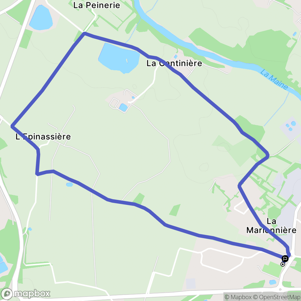 Montaigu-Vendée : carte du parcours de randonnée - France