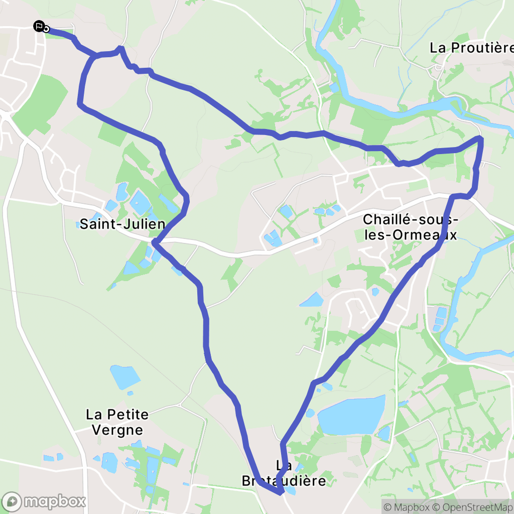 Nesmy : carte du parcours de randonnée - France