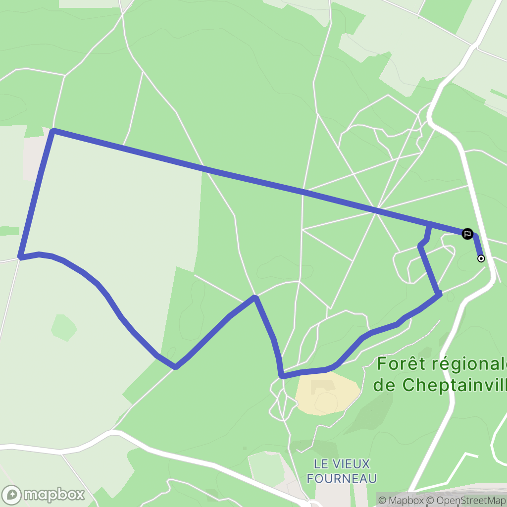 Cheptainville : carte du parcours de randonnée - France