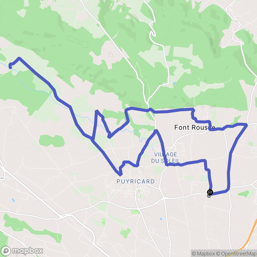 Aix-en-Provence : carte du parcours de randonnée - France