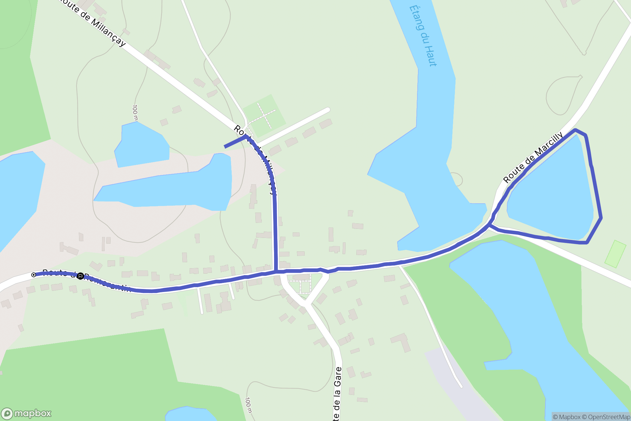 Loreux : carte du parcours de randonnée - France