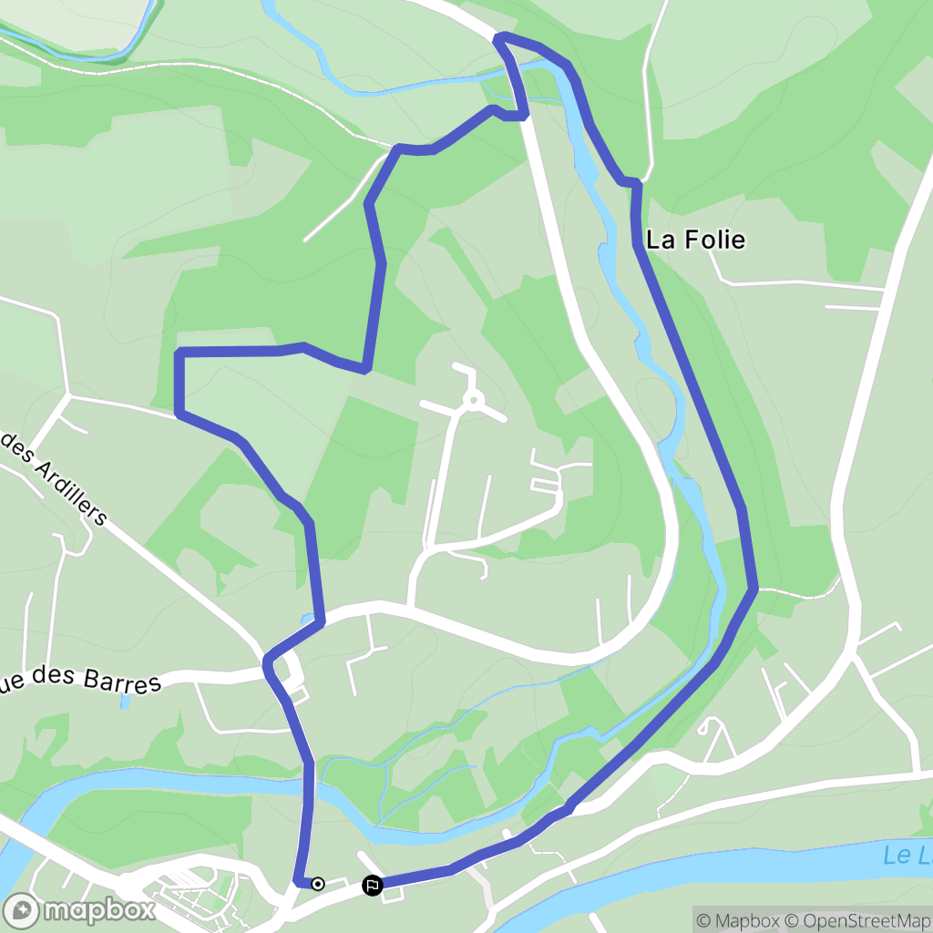 Mareuil-sur-Lay-Dissais : carte du parcours de randonnée - France