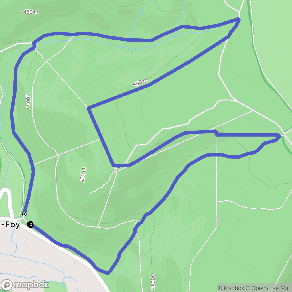 Val-Suzon : carte du parcours de randonnée - France