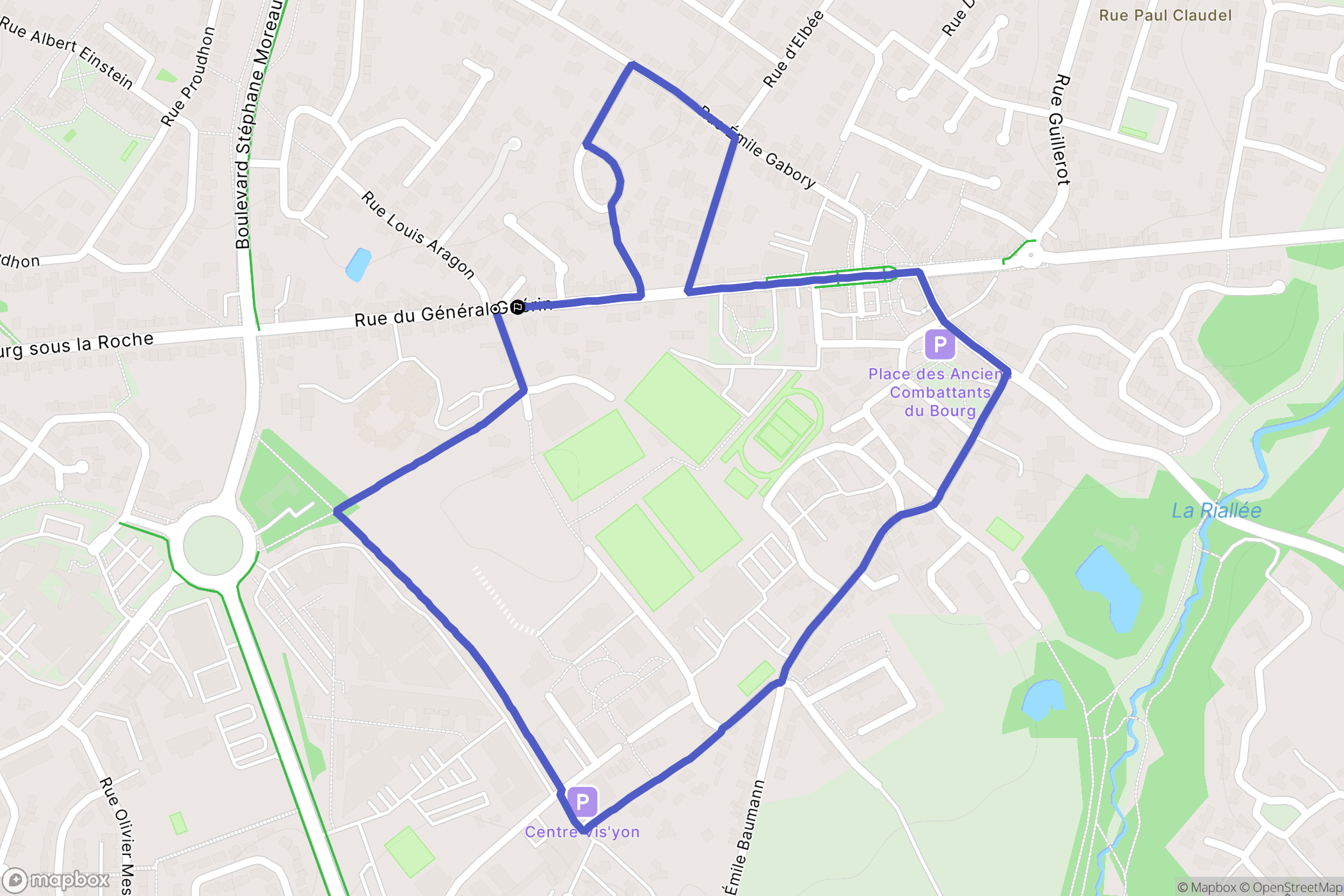La Roche-sur-Yon : carte du parcours de randonnée - France