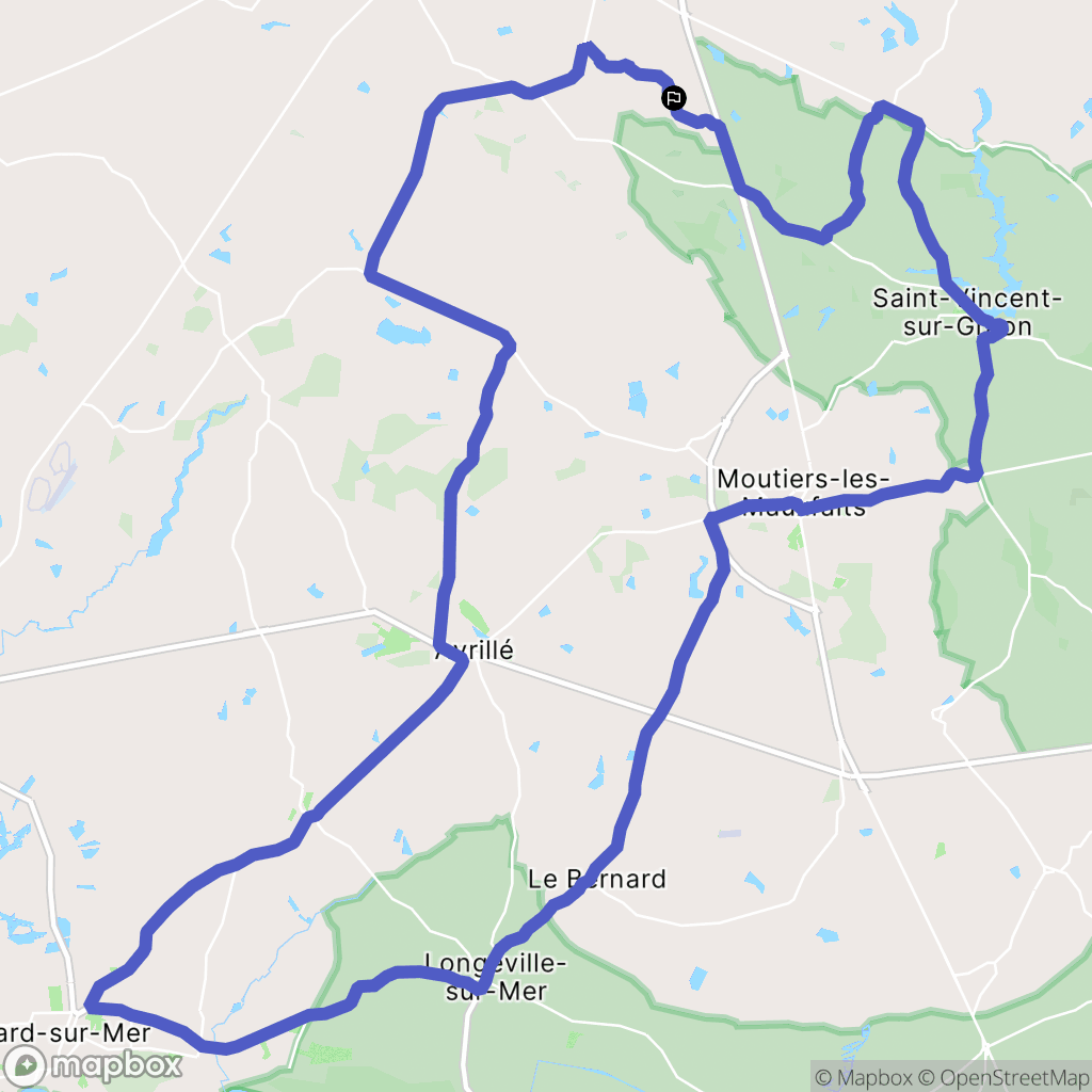La Boissière-des-Landes : carte du parcours de randonnée - France