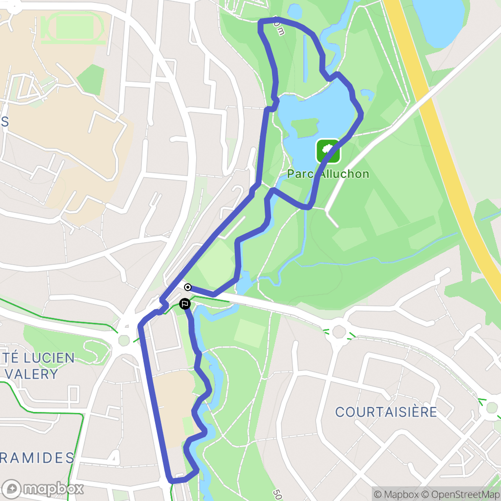 La Roche-sur-Yon : carte du parcours de randonnée - France