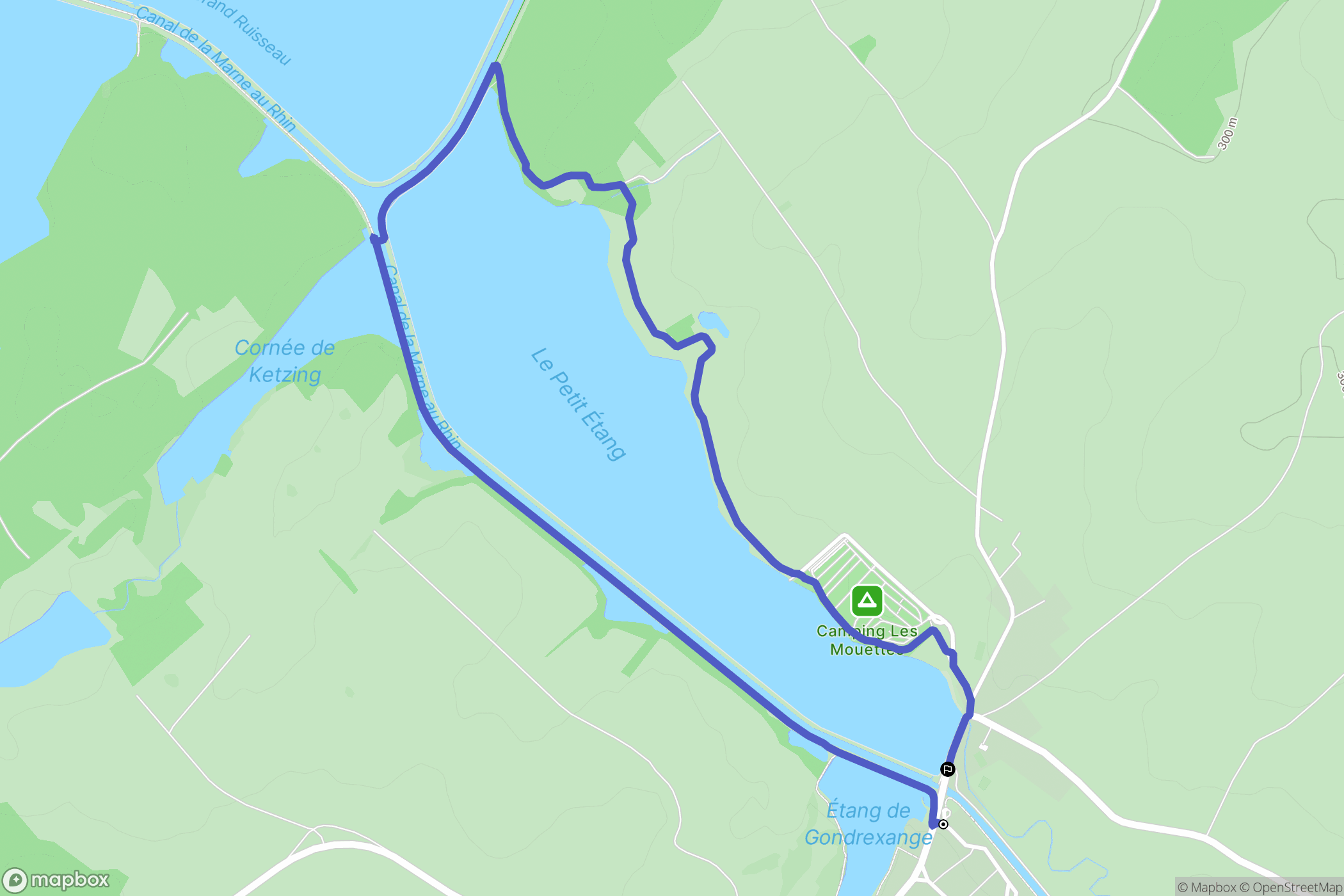 Gondrexange : carte du parcours de randonnée - France