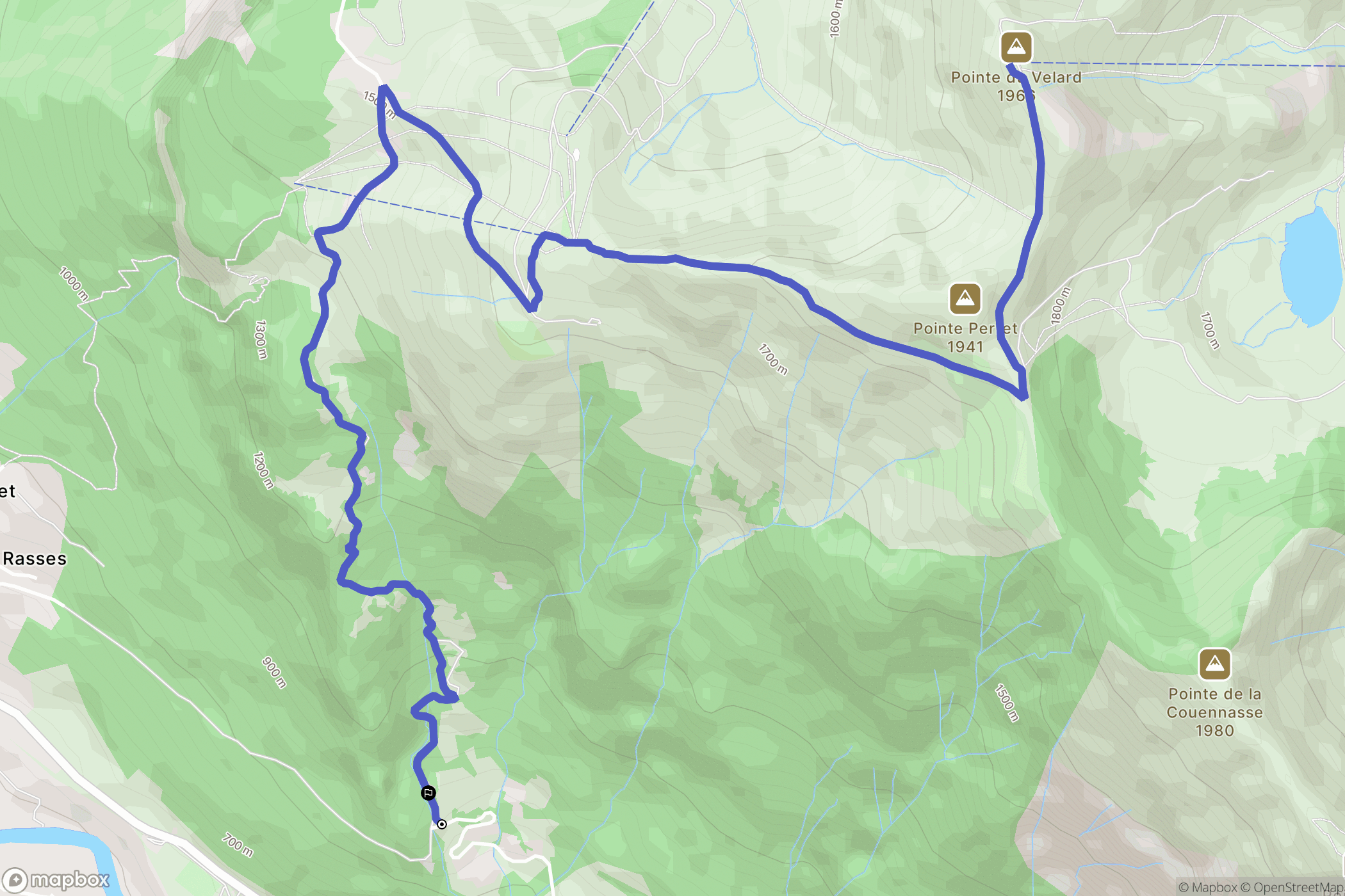 Mieussy : carte du parcours de randonnée - France