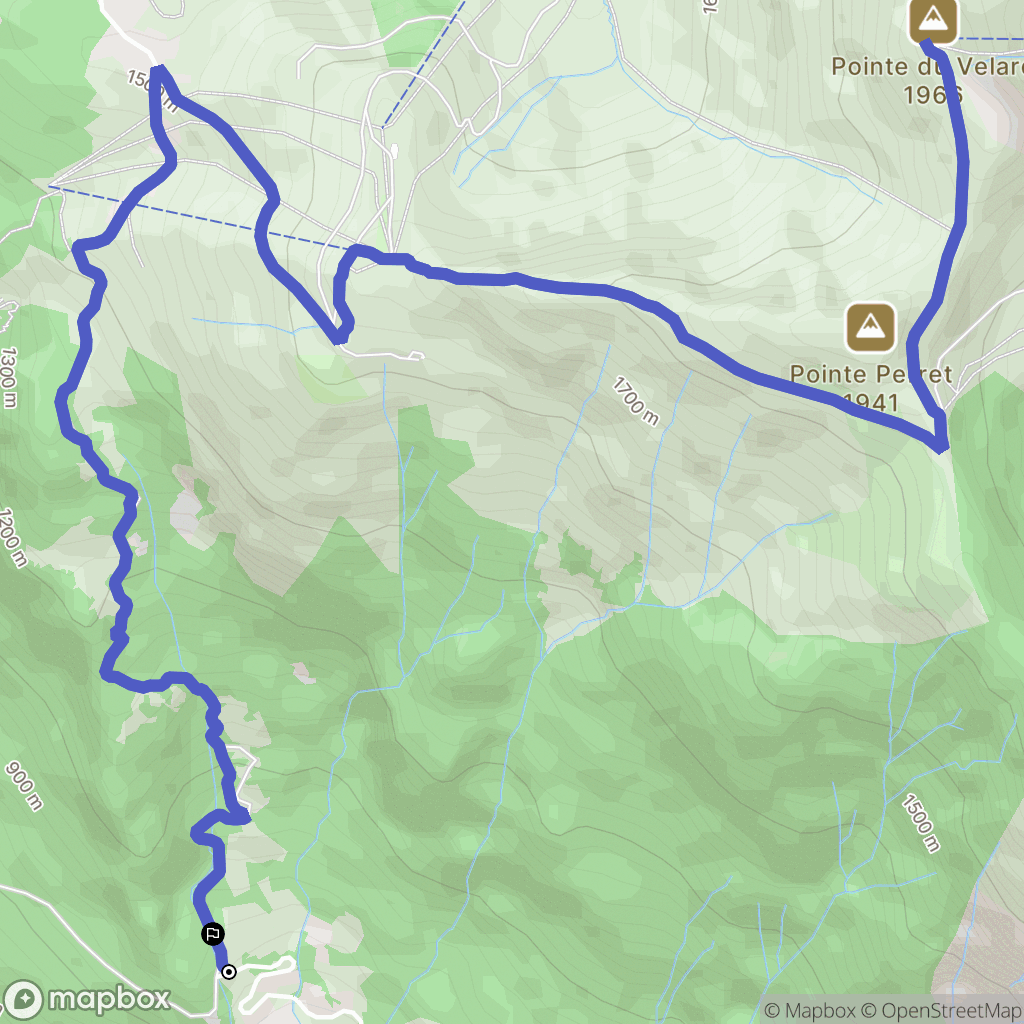 Mieussy : carte du parcours de randonnée - France