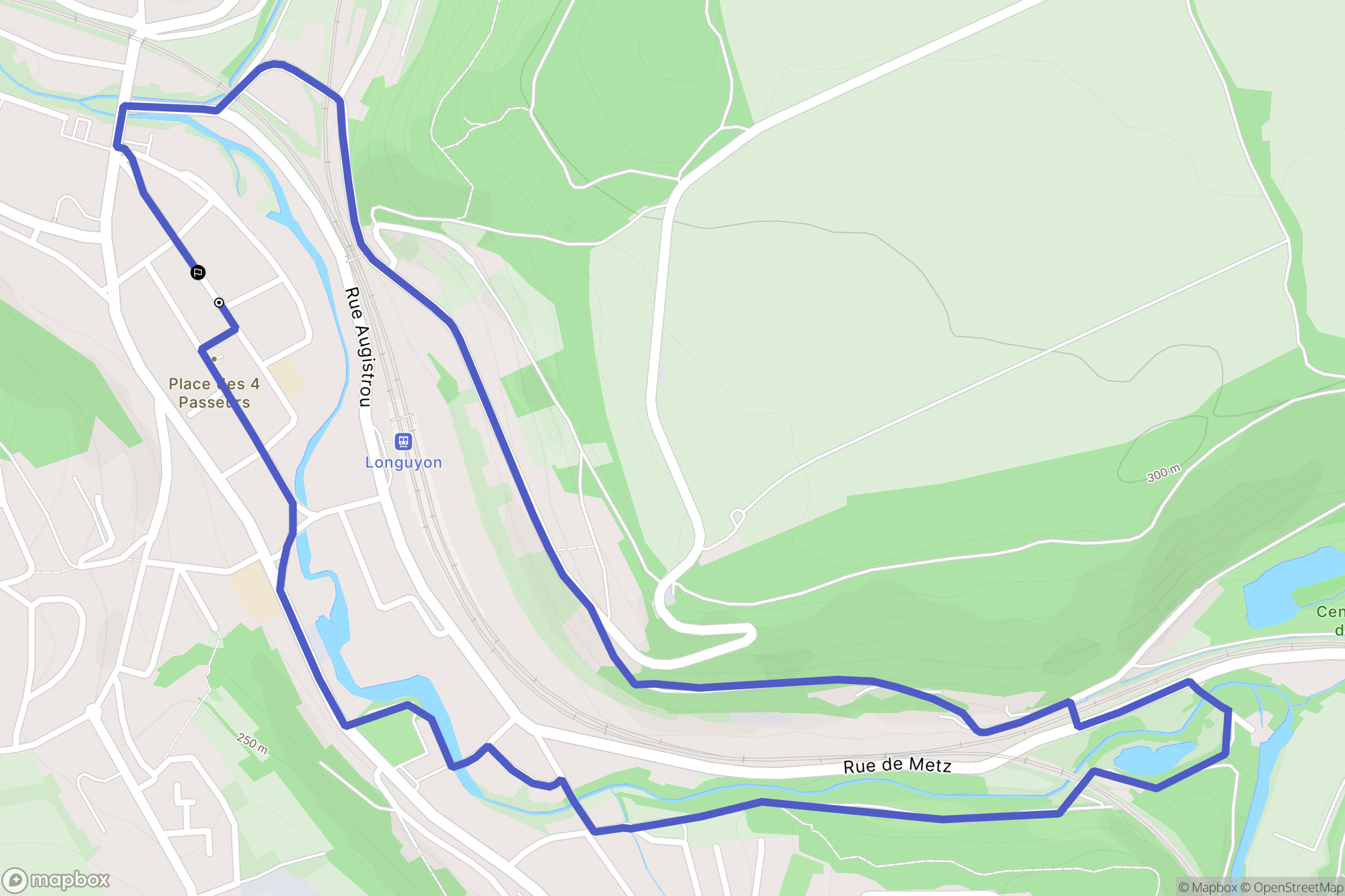 Longuyon : carte du parcours de randonnée - France