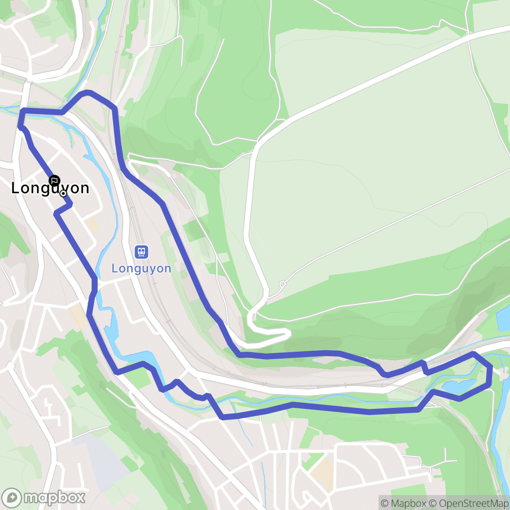 Longuyon : carte du parcours de randonnée - France