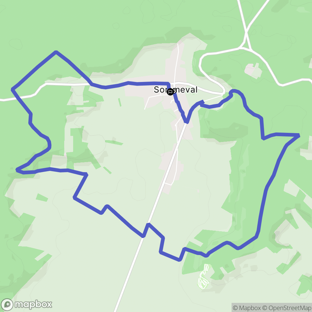 Sommeval : carte du parcours de randonnée - France