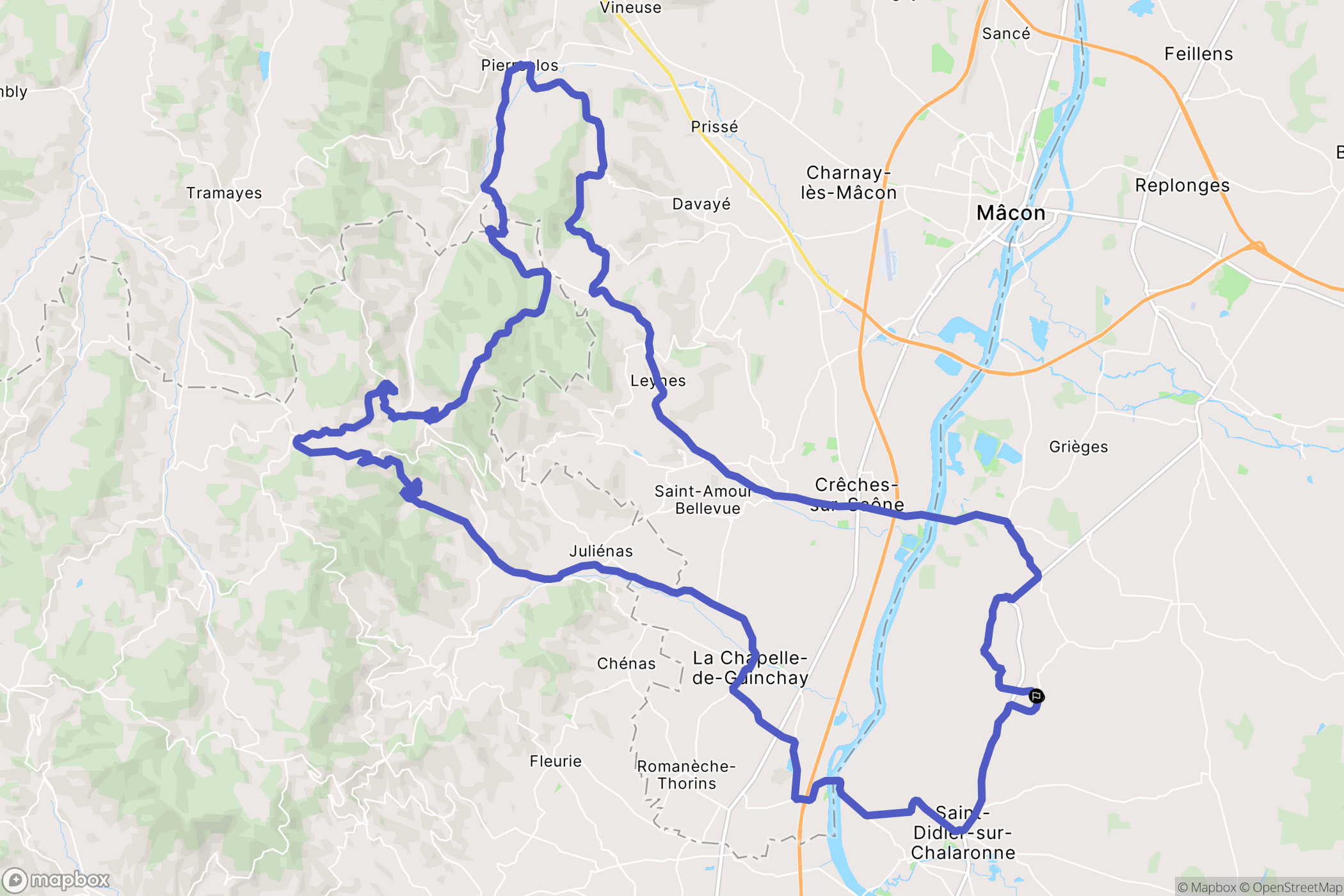 Garnerans : carte du parcours de randonnée - France