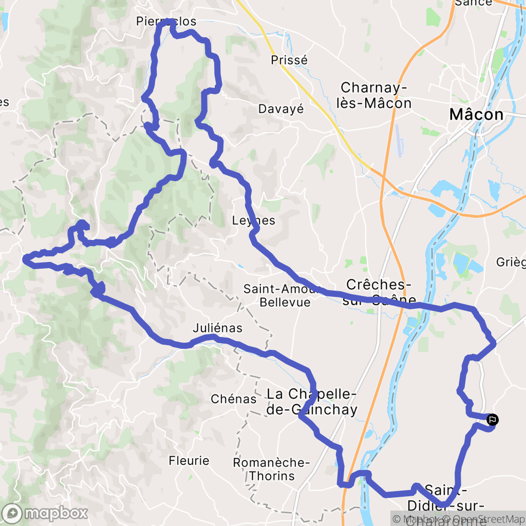 Garnerans : carte du parcours de randonnée - France