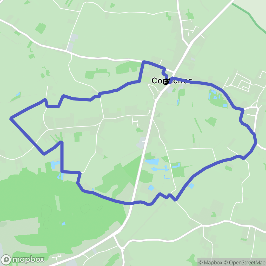 Coutiches : carte du parcours de randonnée - France