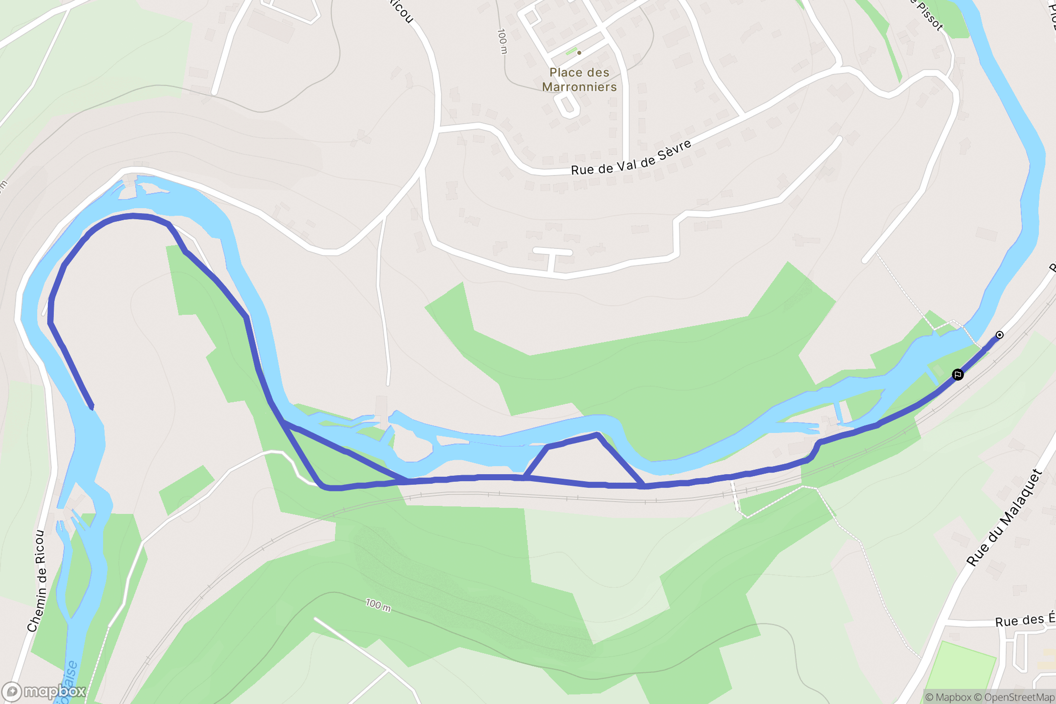 Saint-Martin-de-Saint-Maixent : carte du parcours de randonnée - France