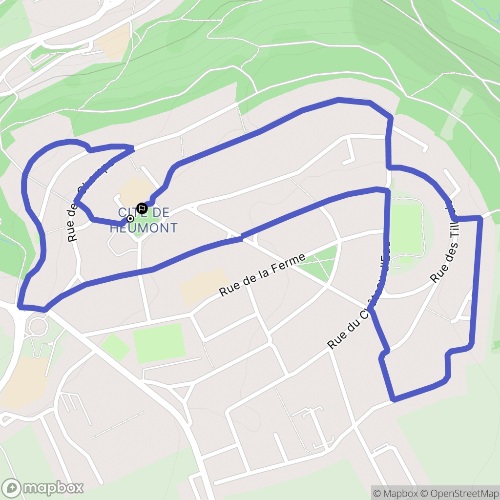 Réhon : carte du parcours de randonnée - France