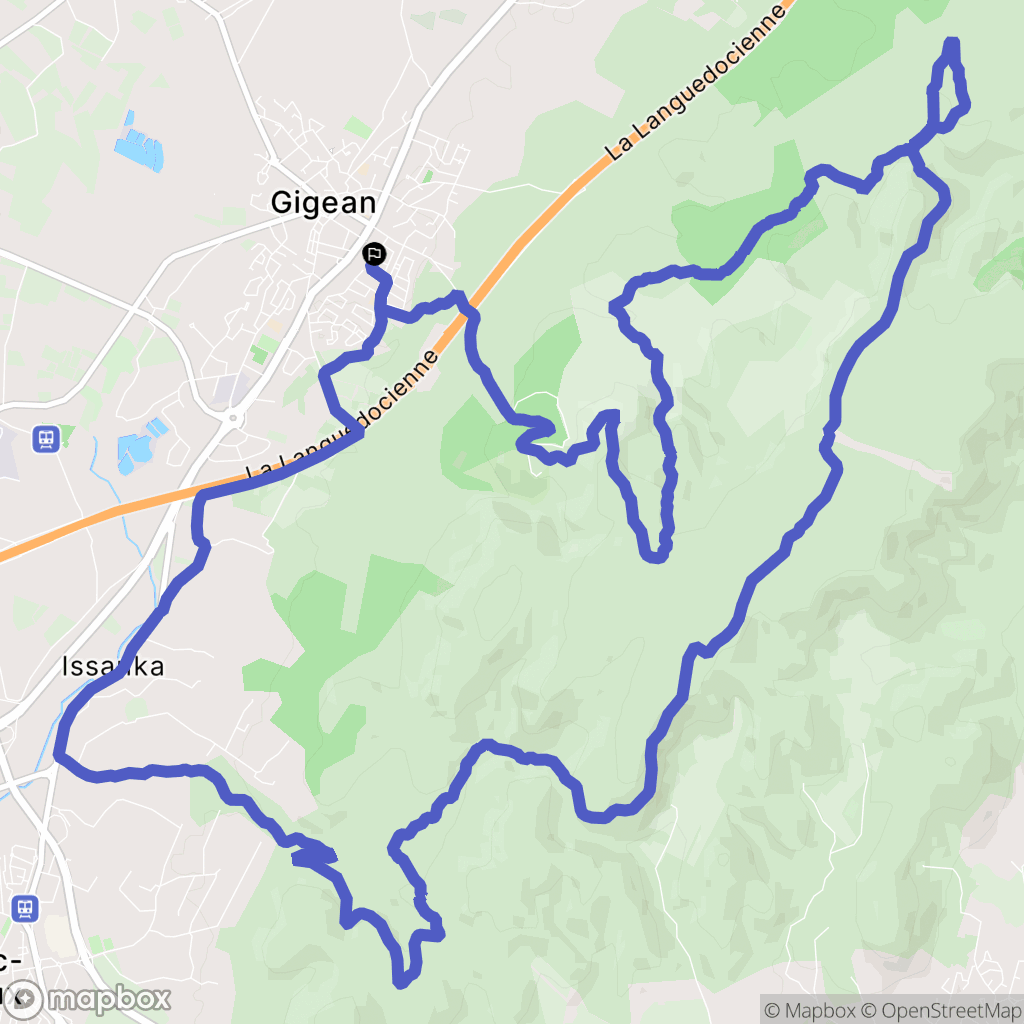 Gigean : carte du parcours de randonnée - France