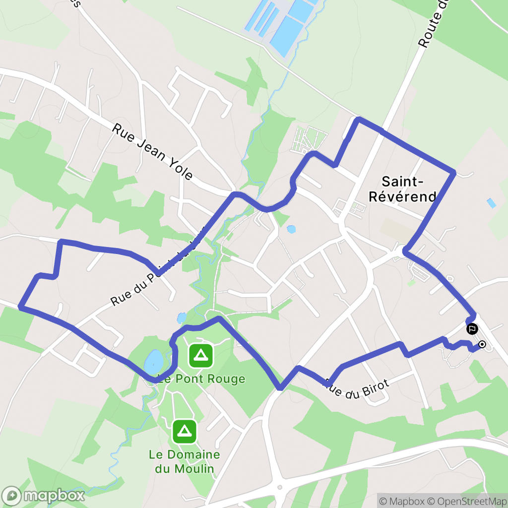 Saint-Révérend : carte du parcours de randonnée - France