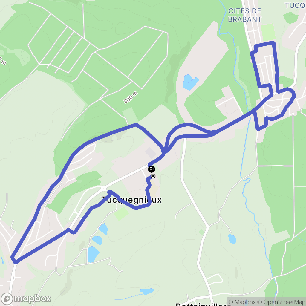 Tucquegnieux : carte du parcours de randonnée - France