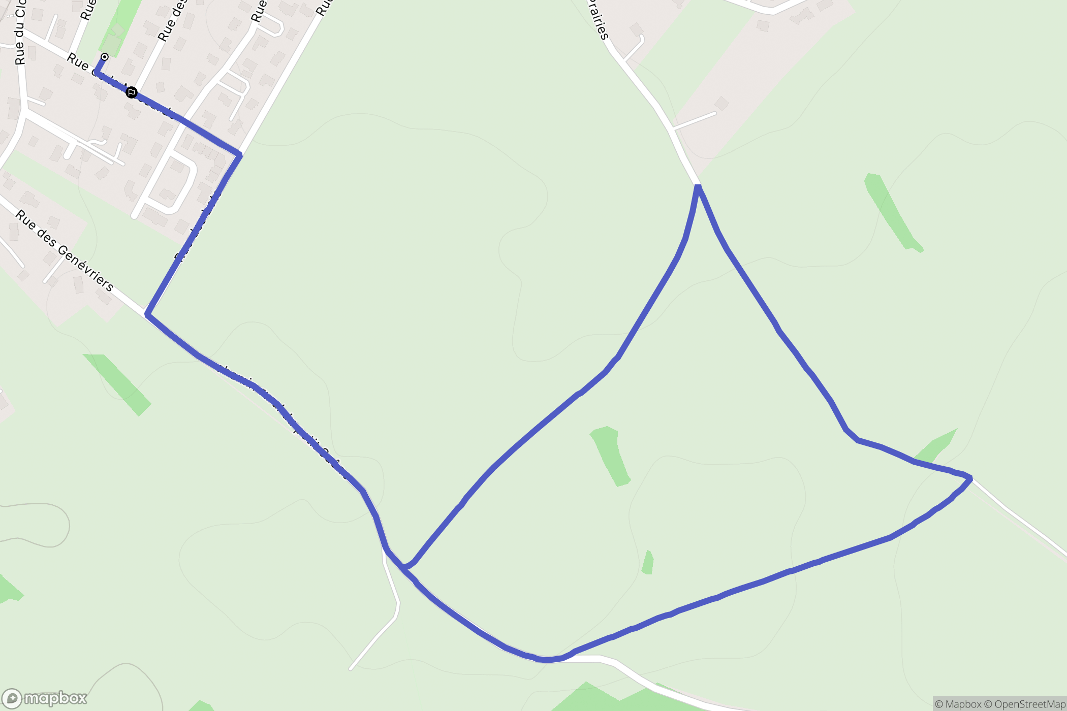Saône : carte du parcours de randonnée - France