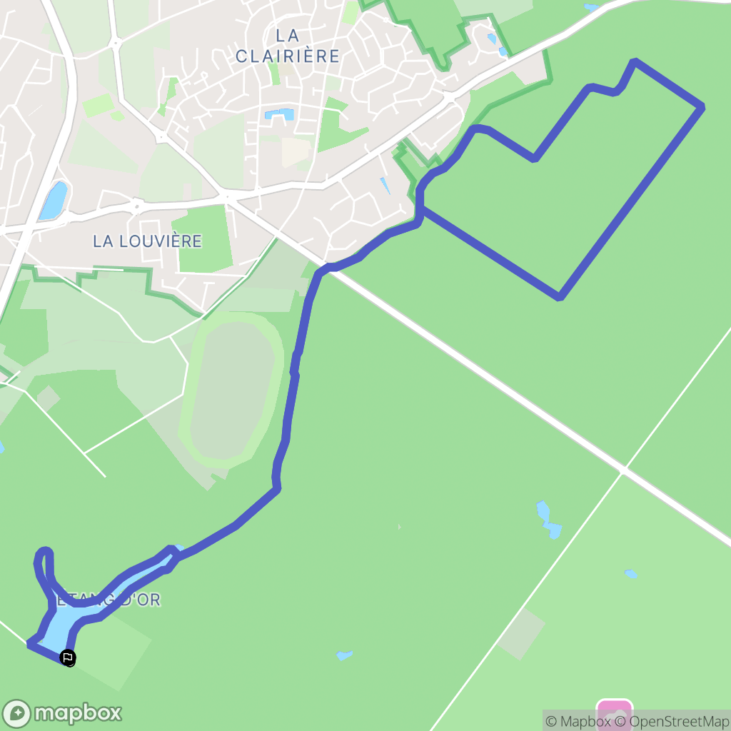 Rambouillet : carte du parcours de randonnée - France