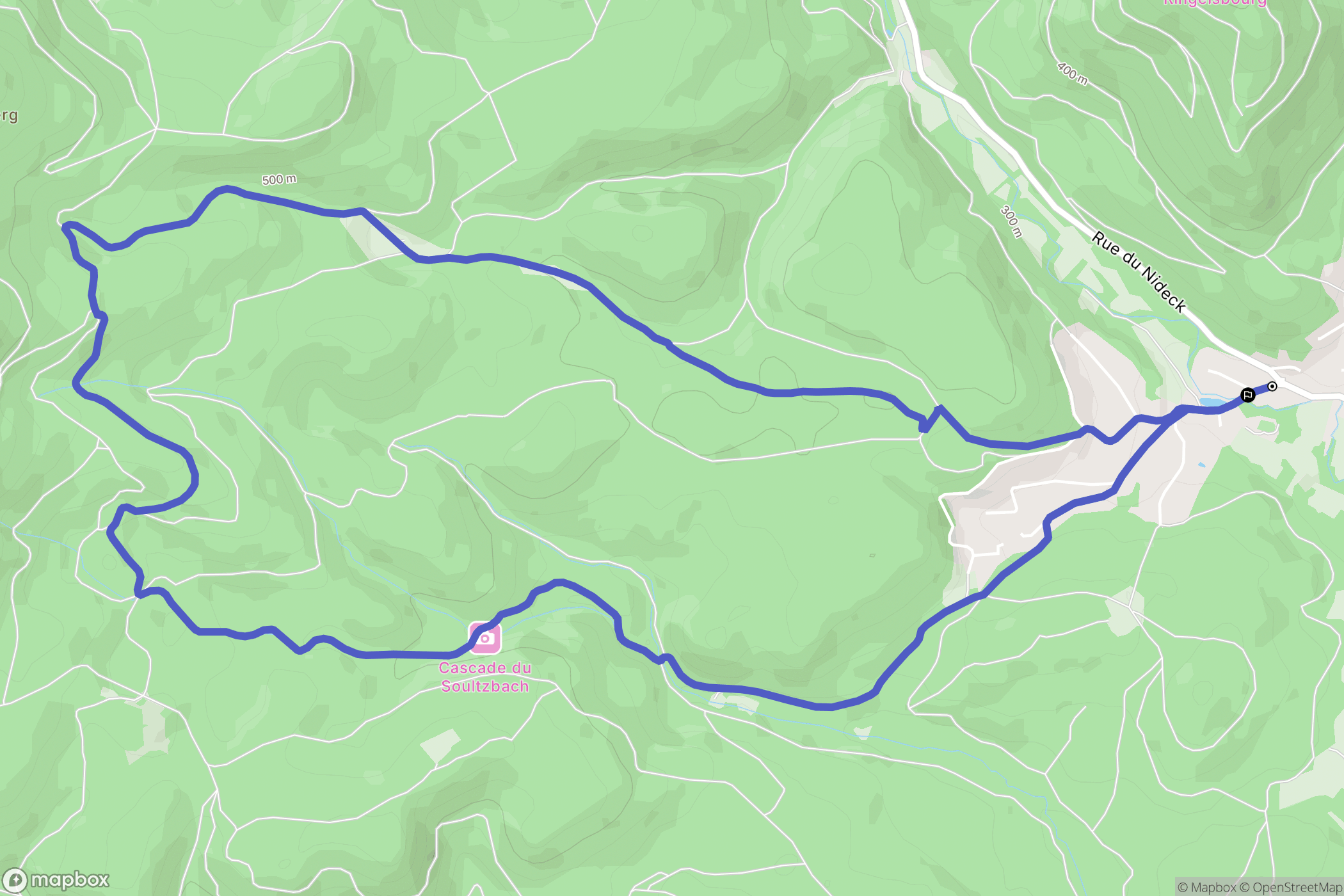 Oberhaslach : carte du parcours de randonnée - France