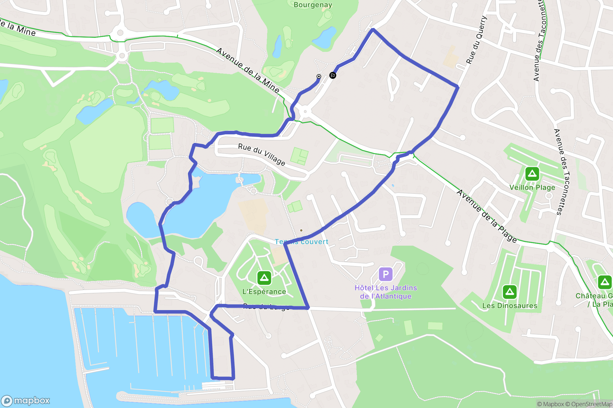 Talmont-Saint-Hilaire : carte du parcours de randonnée - France