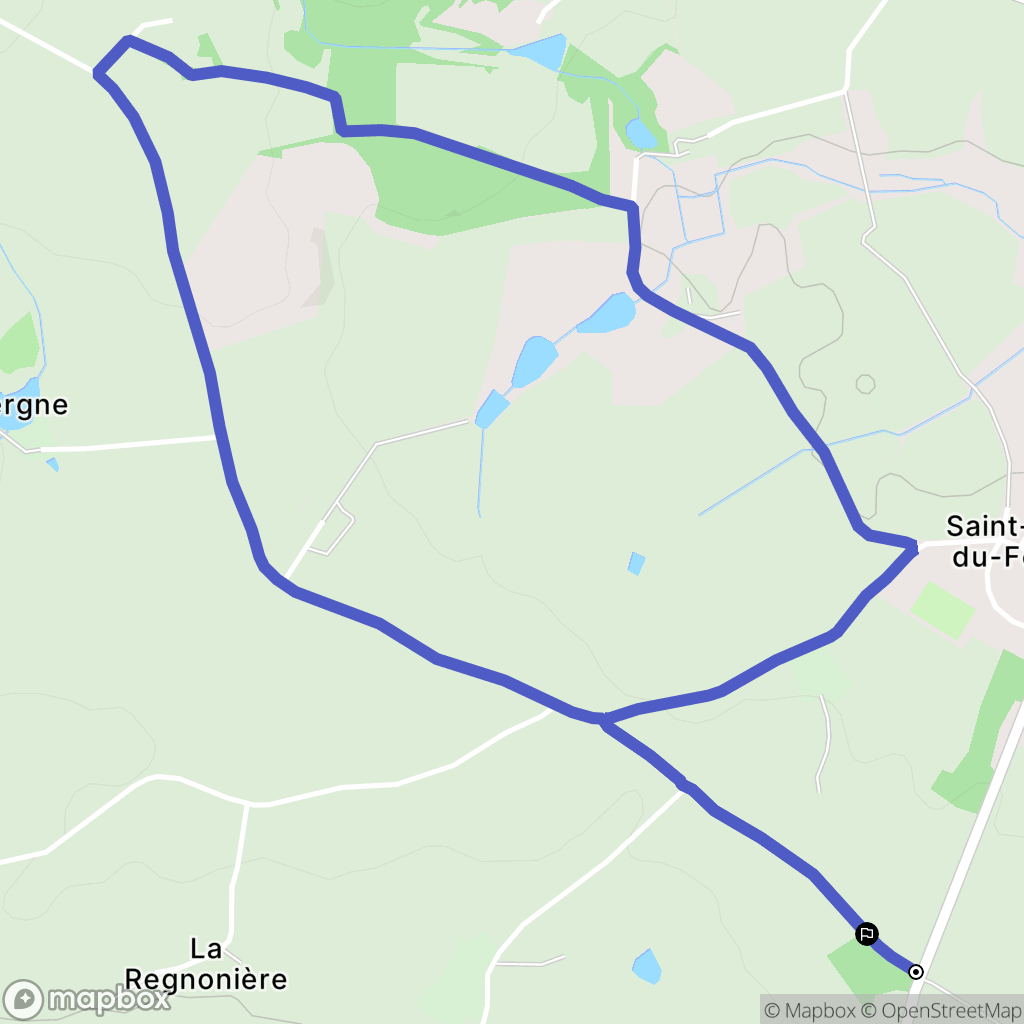 Saint-Martin-du-Fouilloux : carte du parcours de randonnée - France
