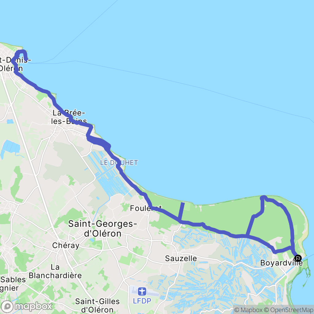 Saint-Georges-d'Oléron : carte du parcours de randonnée - France