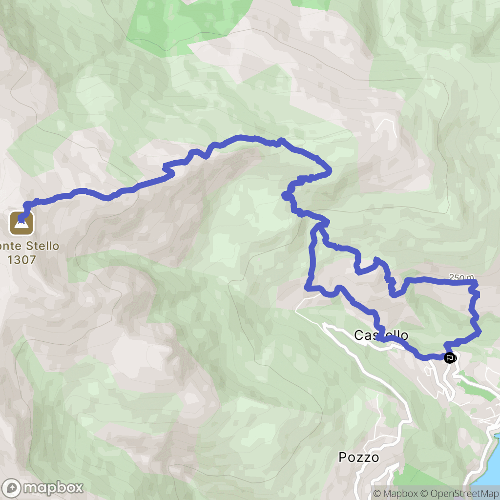 Brando : carte du parcours de randonnée - France