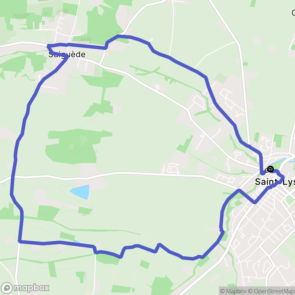 Saint-Lys : carte du parcours de randonnée - France