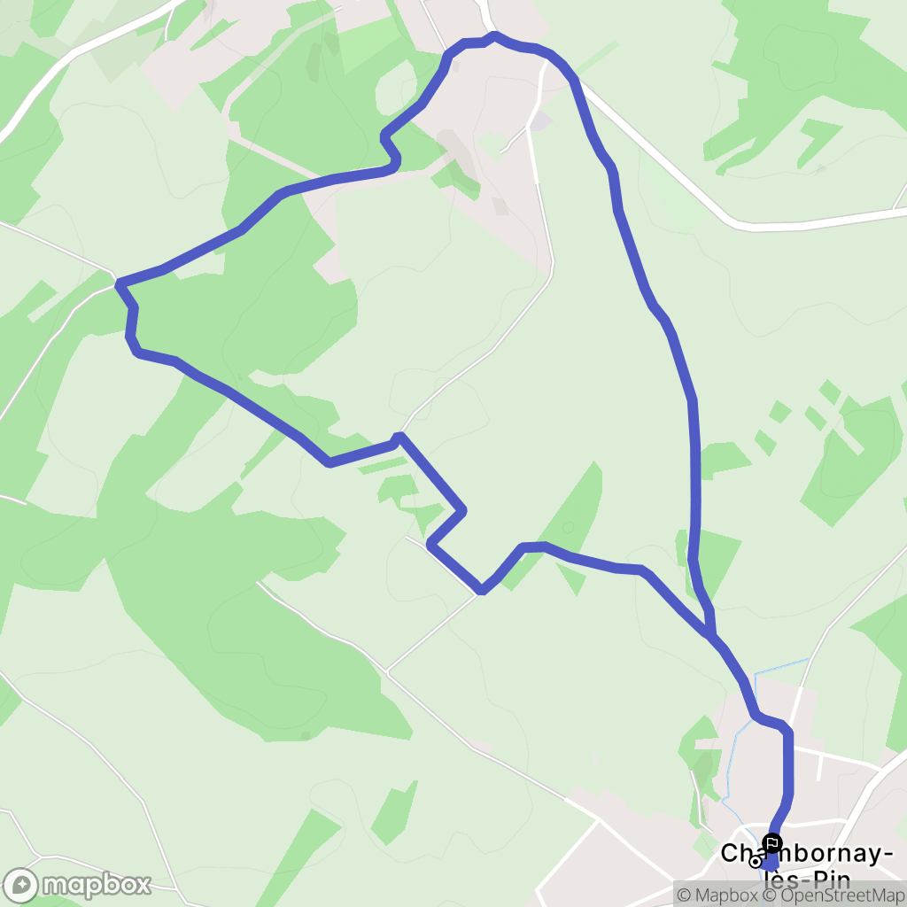 Chambornay-lès-Pin : carte du parcours de randonnée - France