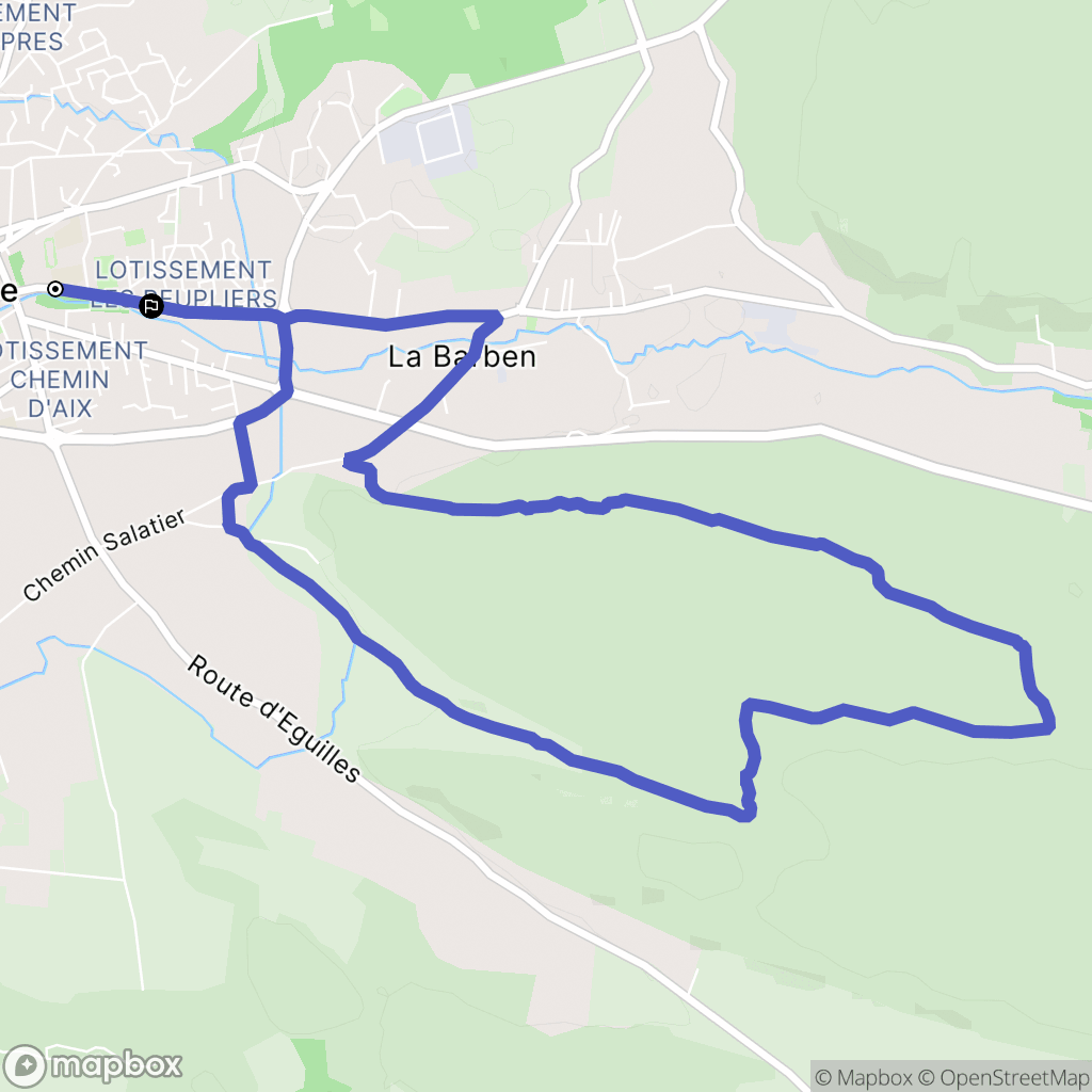 Pélissanne : carte du parcours de randonnée - France