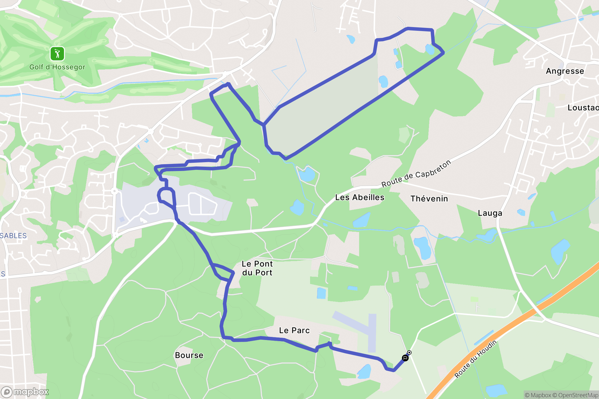 Bénesse-Maremne : carte du parcours de randonnée - France
