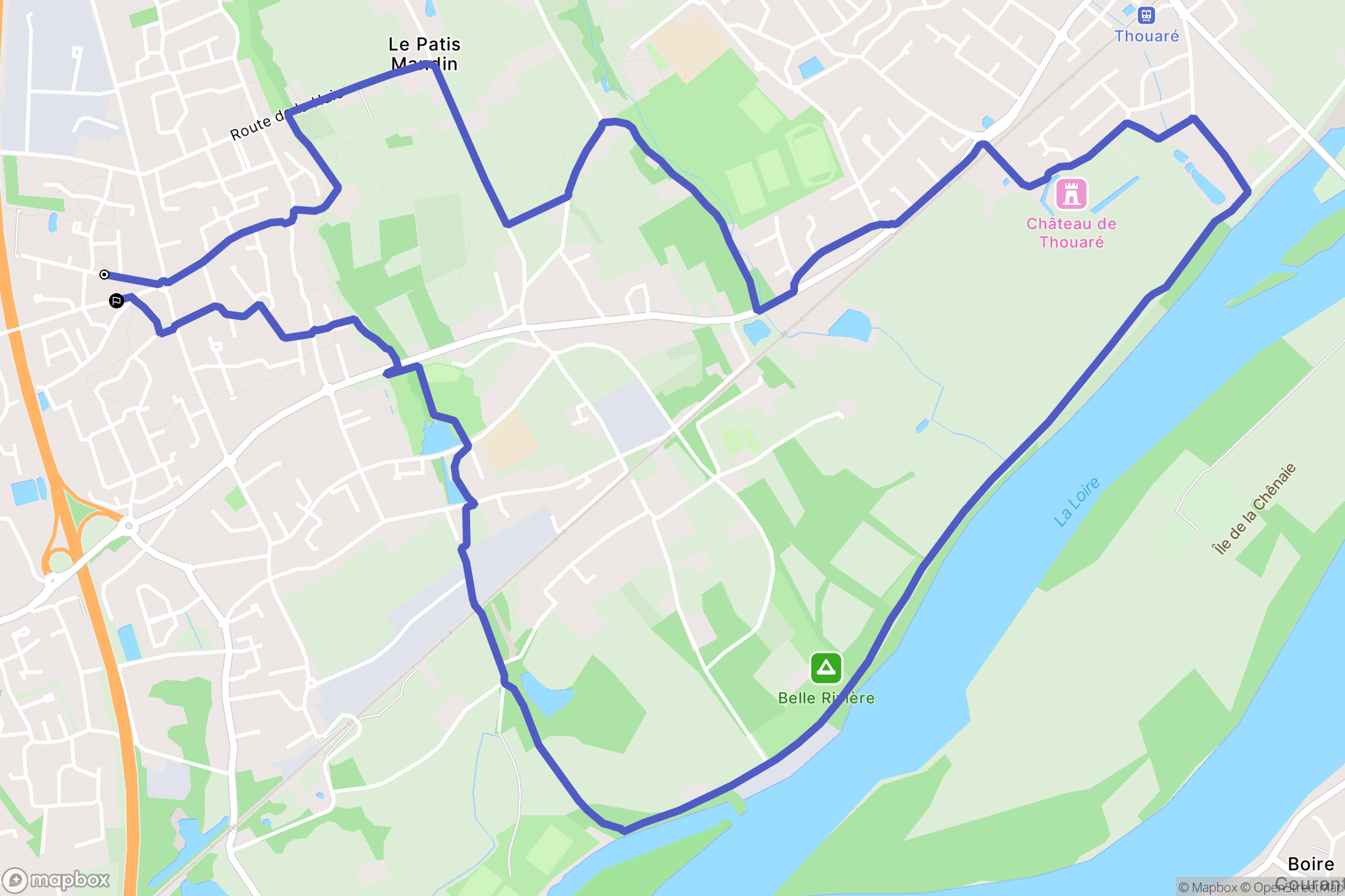 Sainte-Luce-sur-Loire : carte du parcours de randonnée - France