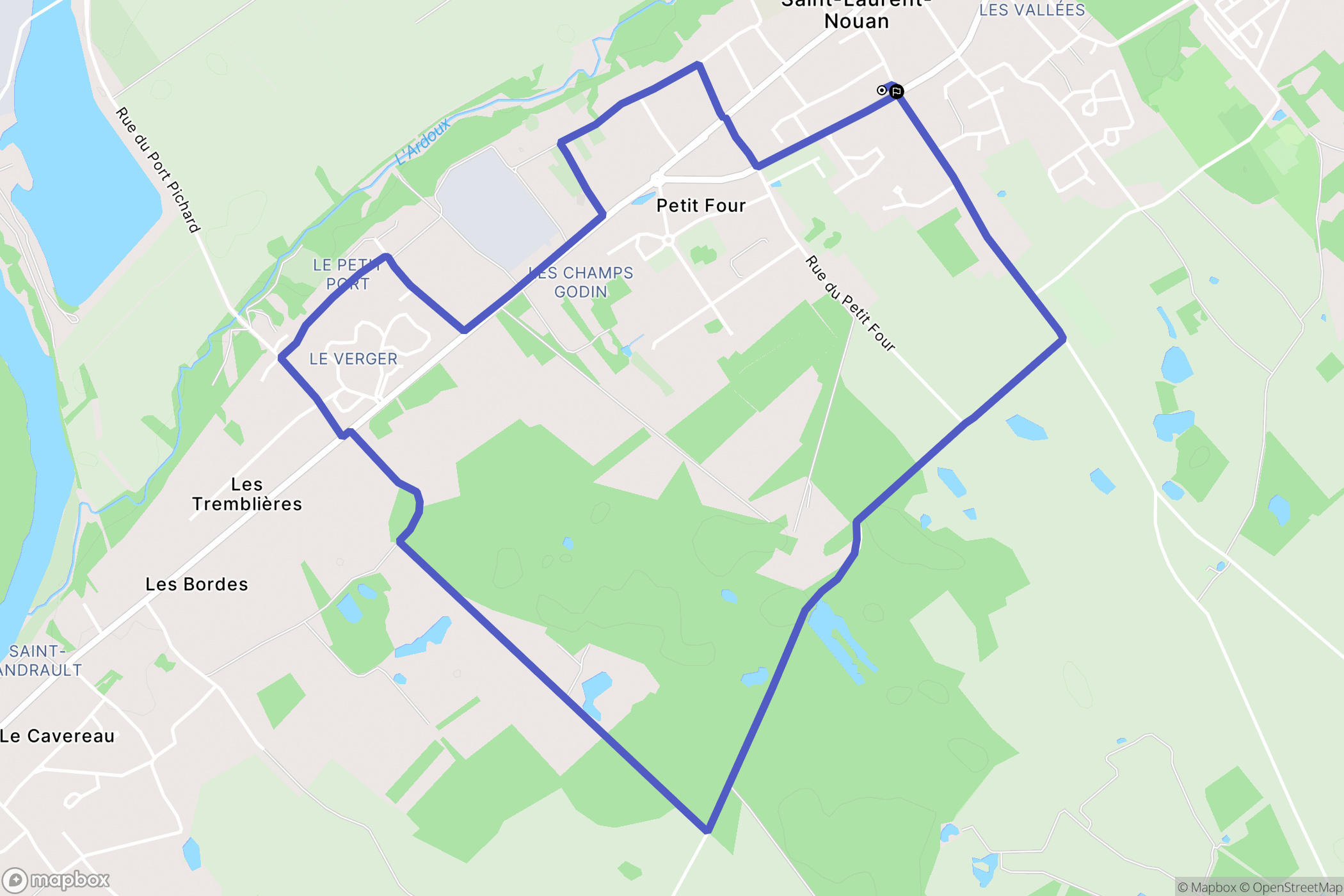 Saint-Laurent-Nouan : carte du parcours de randonnée - France