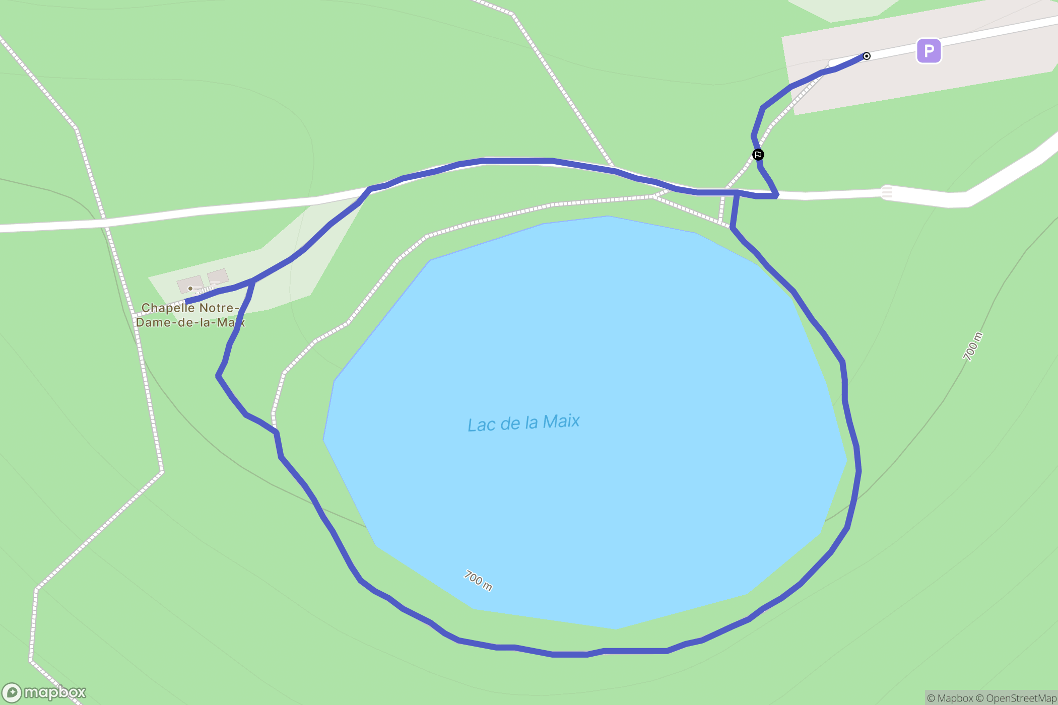 Vexaincourt : carte du parcours de randonnée - France