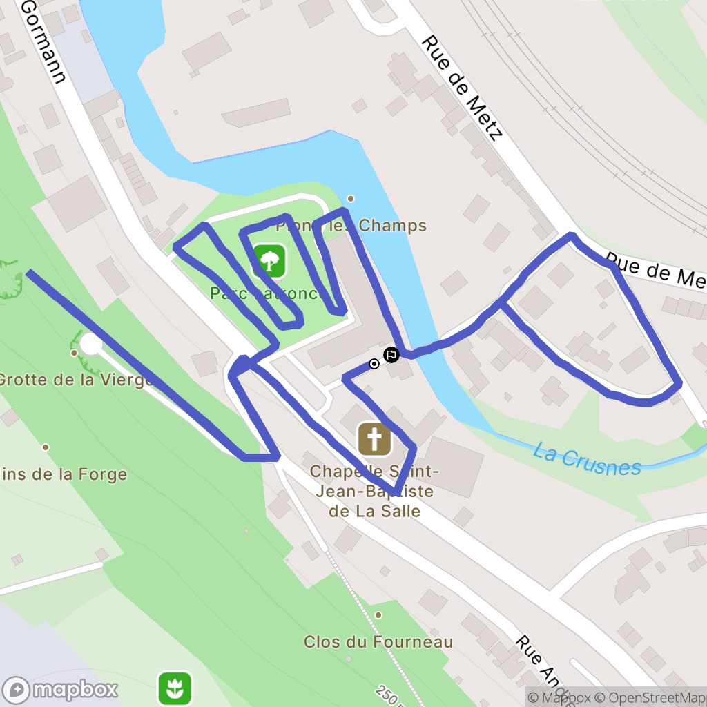 Longuyon : carte du parcours de randonnée - France