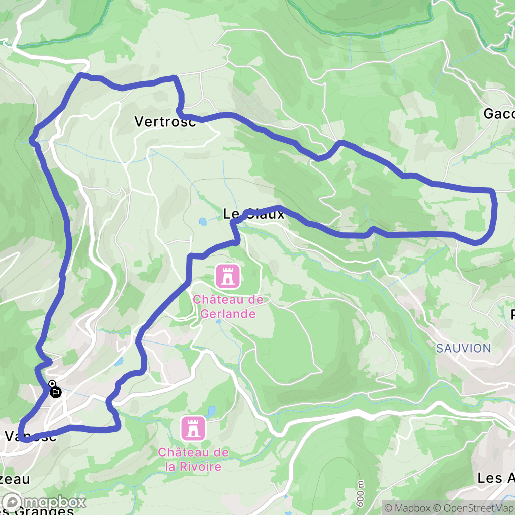 Vanosc : carte du parcours de randonnée - France